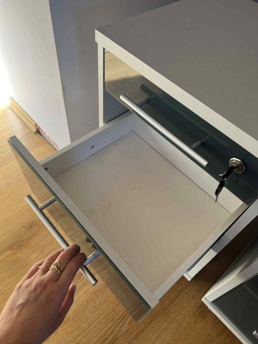 Komoda pod biurko, szafka nocna, meble Black Red White