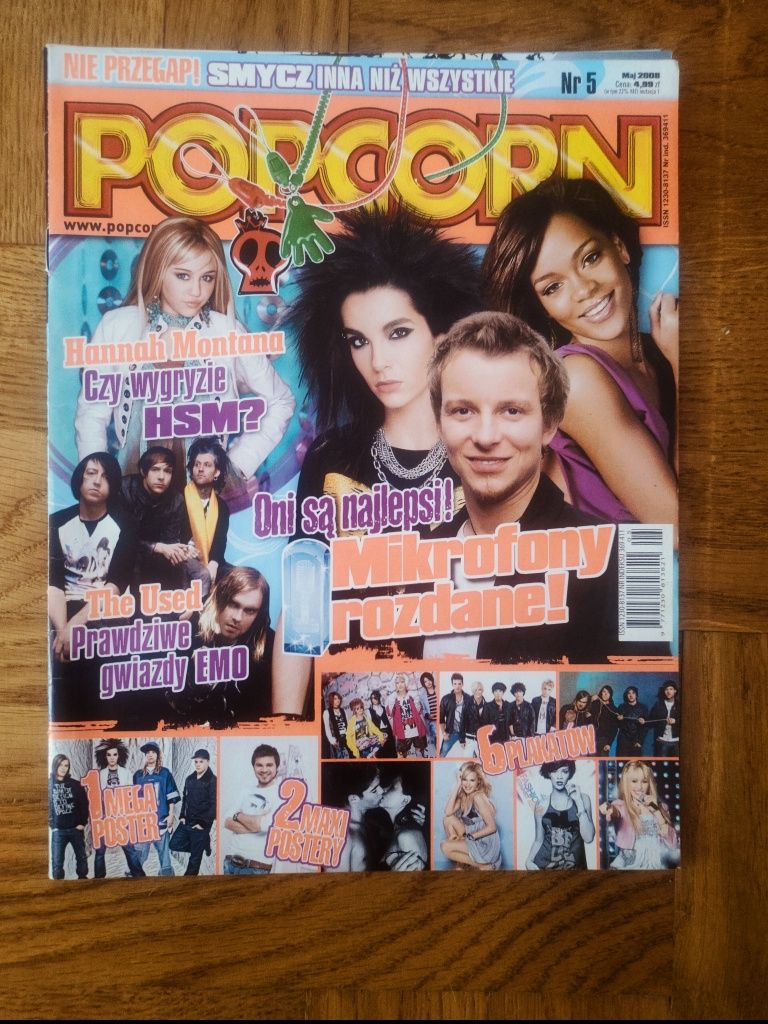 Popcorn nr 5 2008 czasopismo gazeta Tokio Hotel