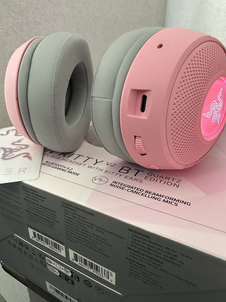 Razer Kraken Kitty v2 bt quartz edition