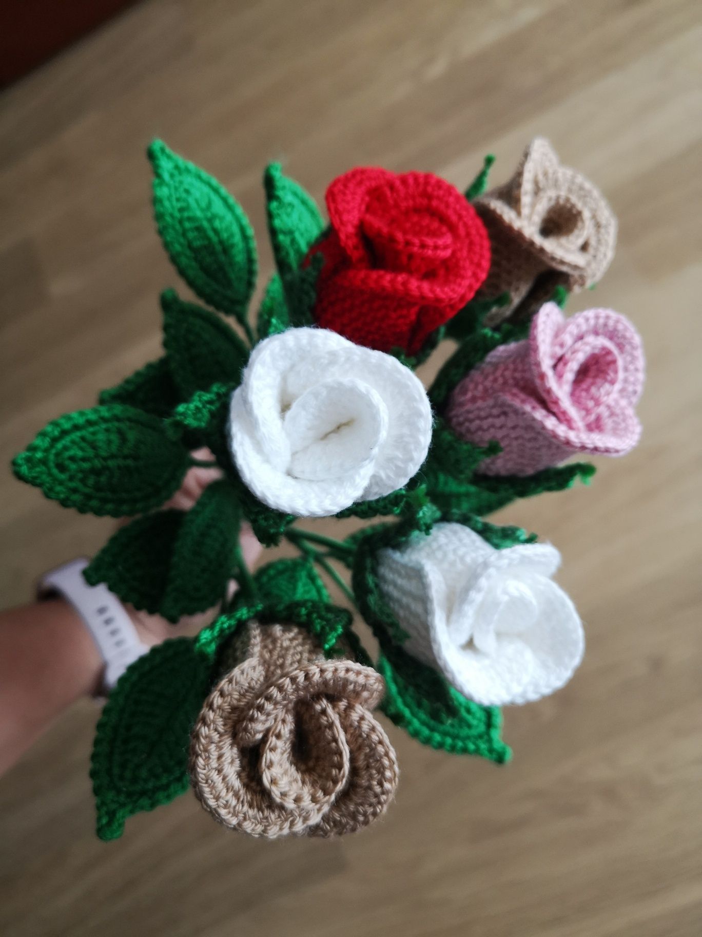 Rosas em crochet