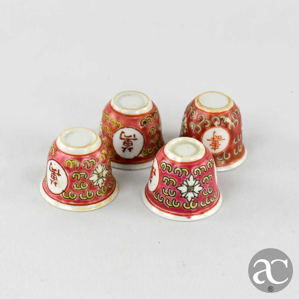 Conjunto de 4 taças porcelana da China