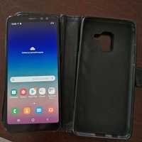 SAMSUNG A8 czarny etui skora