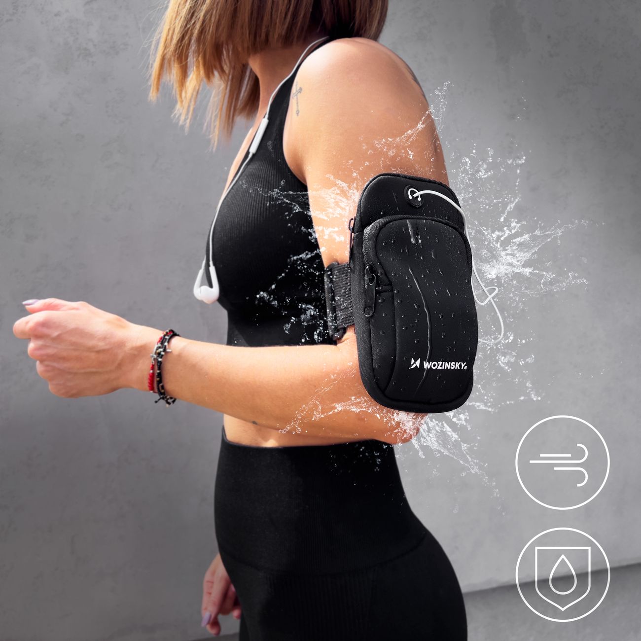 opaska na telefon do biegania armband różowa