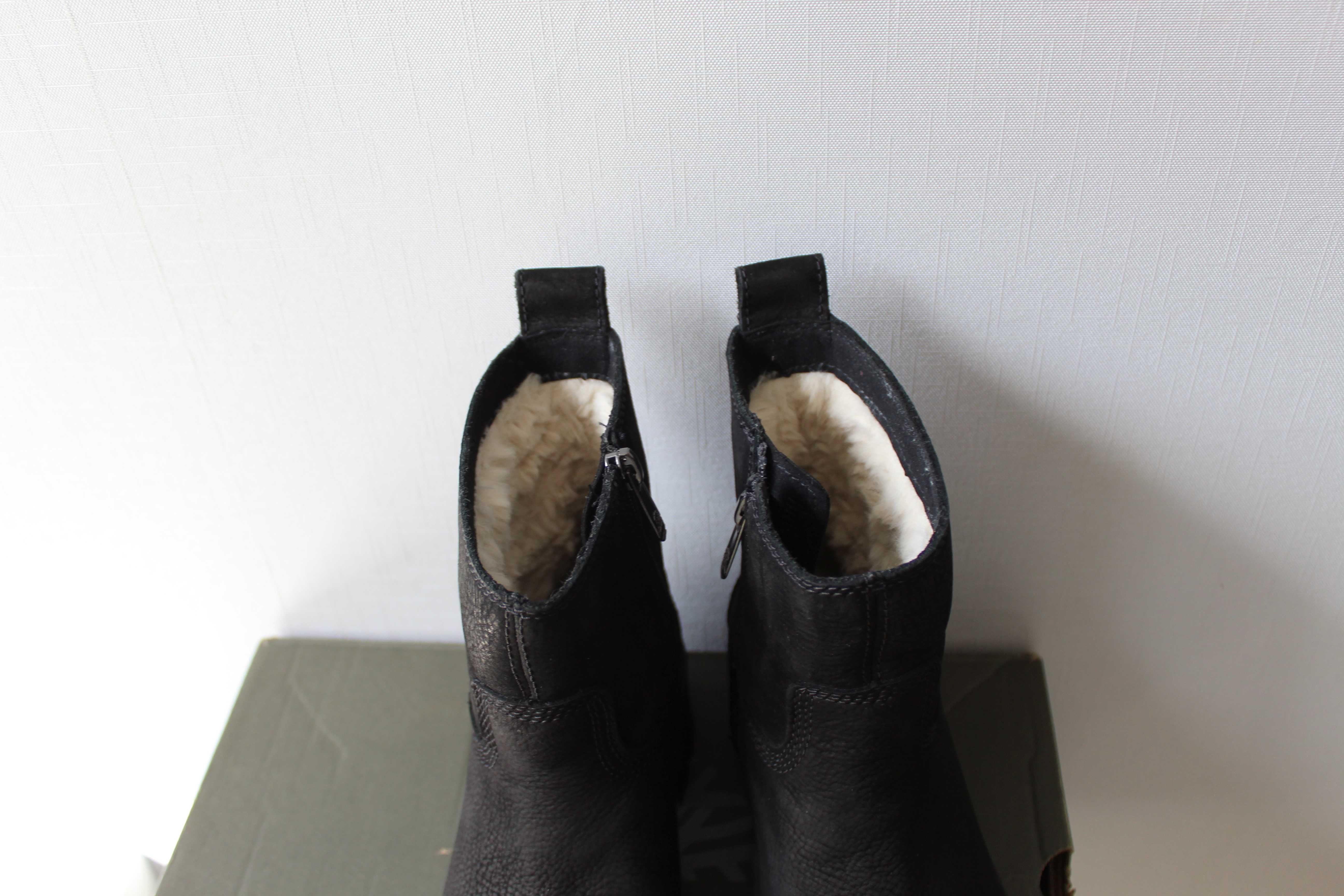 Ботинки высокие, зимние, Timberland, кожа, 37.5