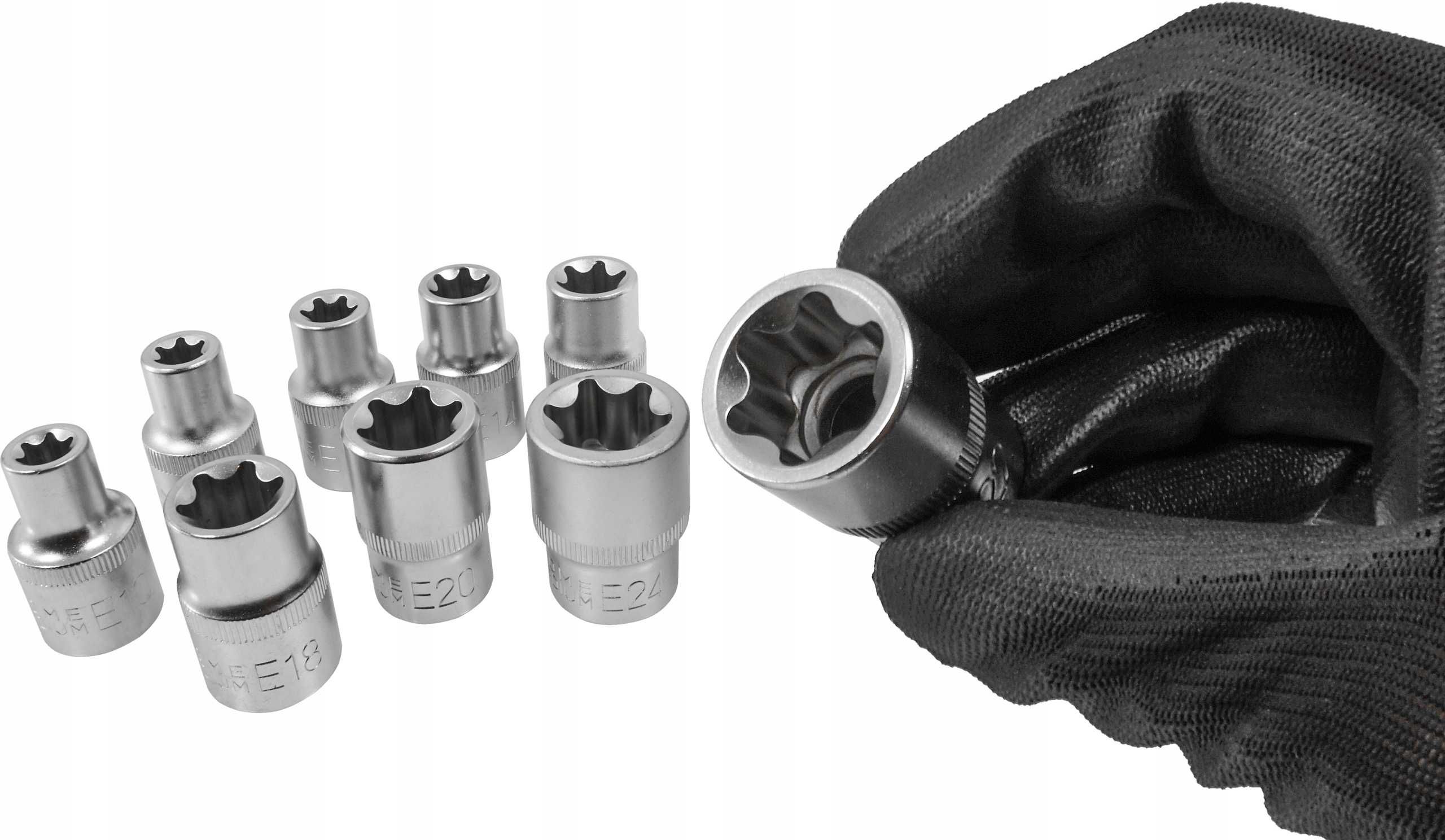 Zestaw Kluczy Nasadowych TORX E10-E24