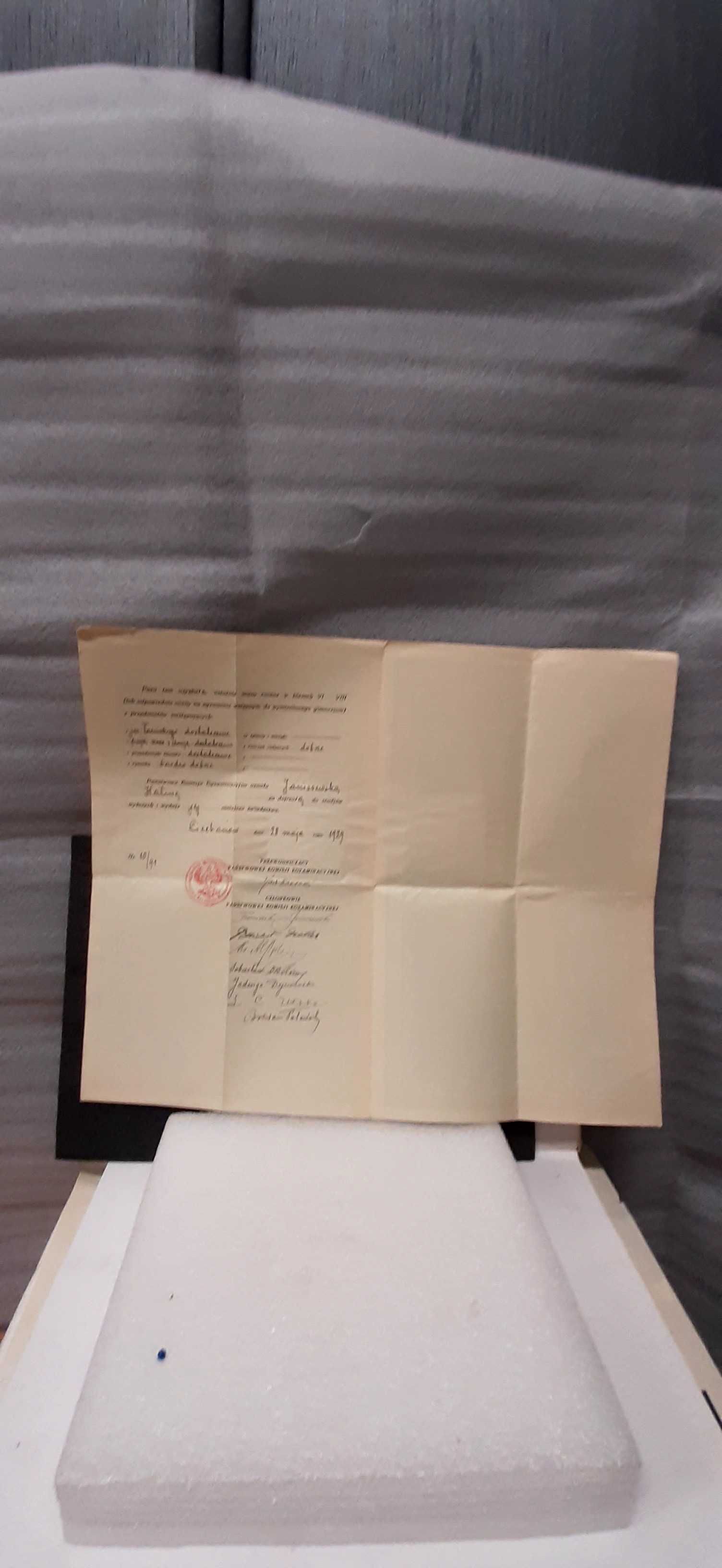 Świadectwo dojrzałości  1929r Ciechanów