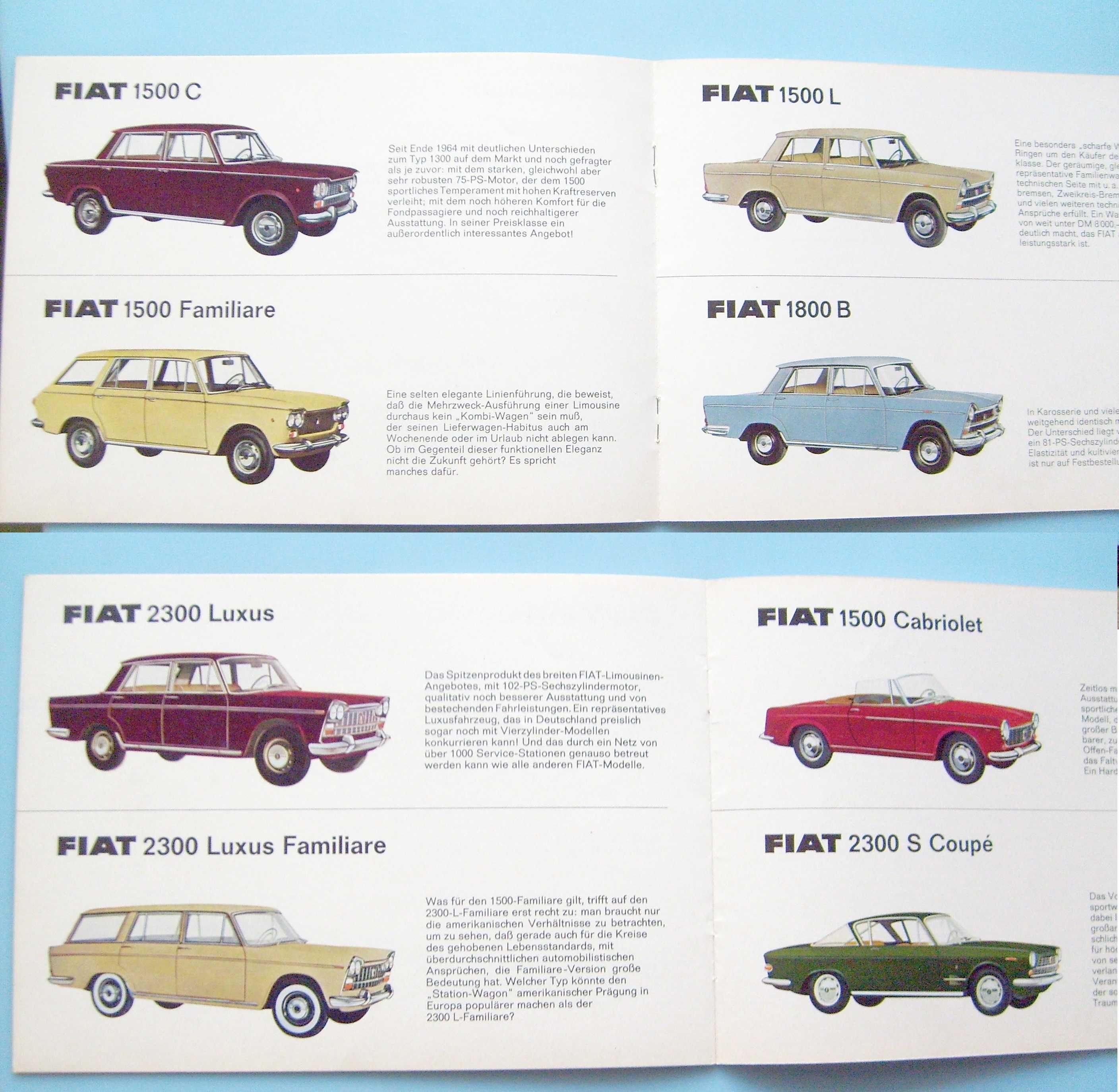 FIAT - NSU Programm 1965 / katalog prospekt / WYPRZEDAŻ ! RABATY !