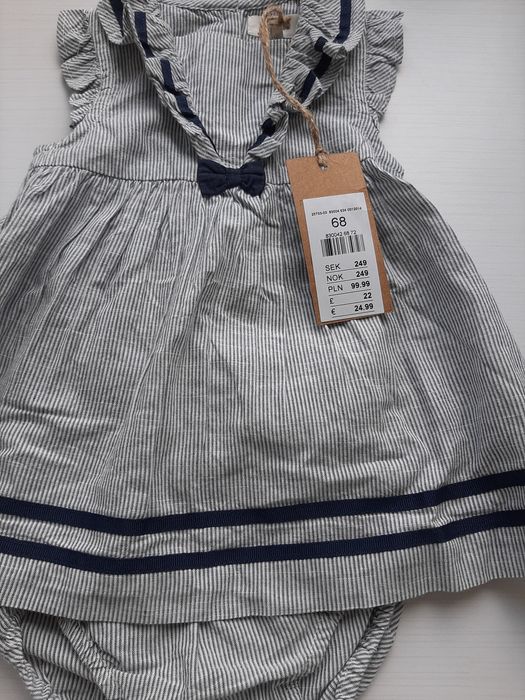 Nowa sukienka dla dziewczynki rozmiar 68 newbie na chrzest