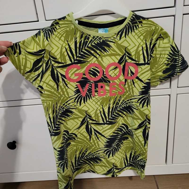 Koszulka boho palmy liście jungle na krótki rękaw T-shirt 134