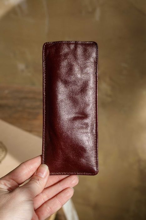 skórzane etui na okulary vintage