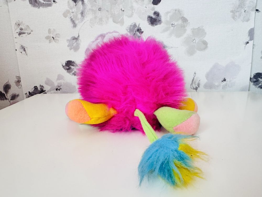 Pluszak miś Puffling różowy Popples, Mattel, vintage 1986