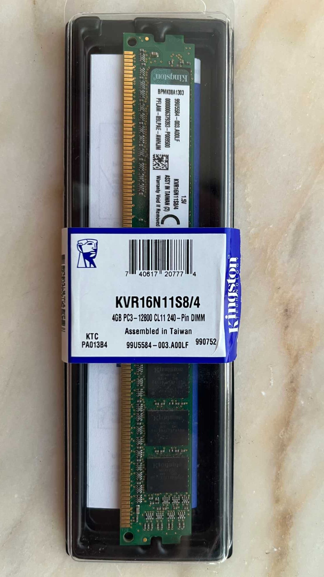 Memória RAM Kingston 4GB DDR3 1600Mhz - PC3-12800 - KVR16N11S8/4