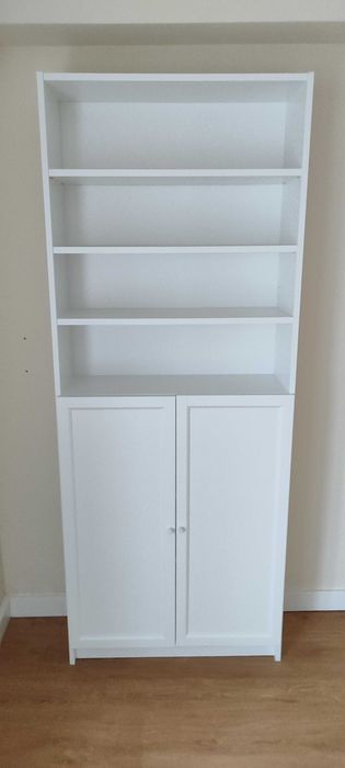 Estante c/portas, branco, 80x30x202 cm
