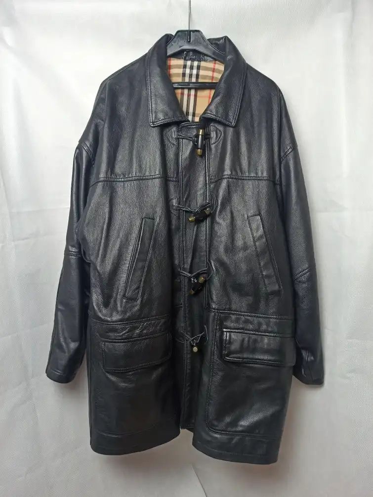 Vintage Burberrys Duffle leather jacket kurtka skórzana