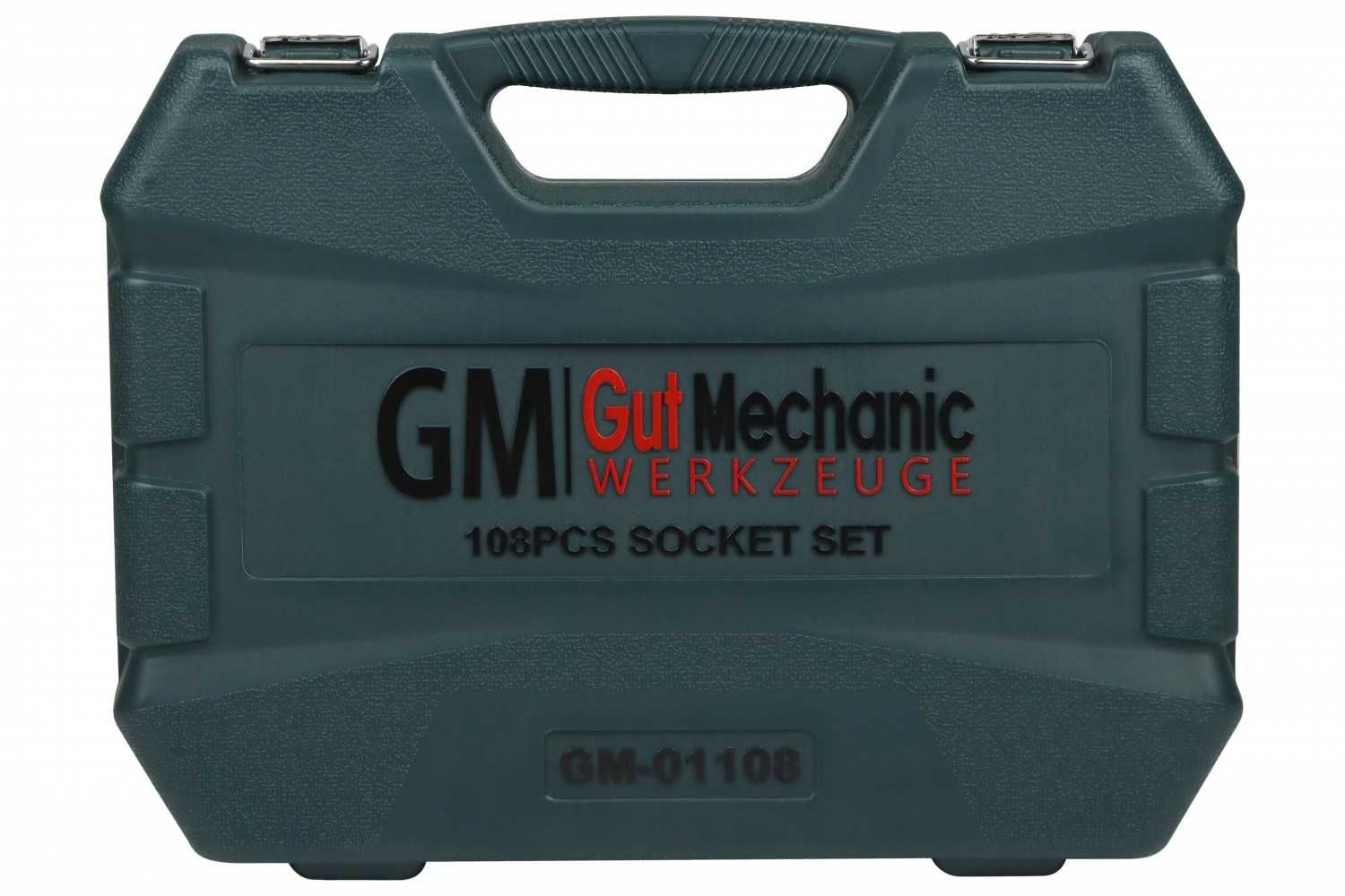 Набір інструментів GUT MECHANIC 108шт — головки, біти, у кейсі GM01108