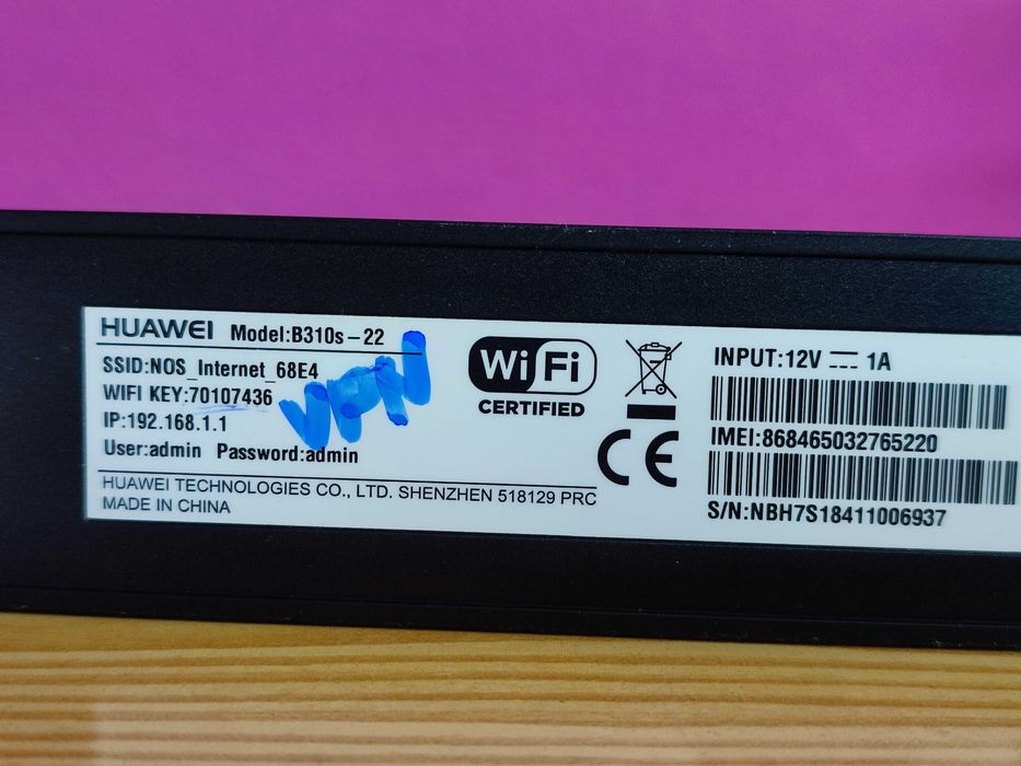 Router Wi-Fi 4G Huawei B310