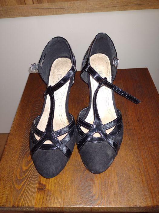 Szpilki czółenka czarne buty 24,5cm