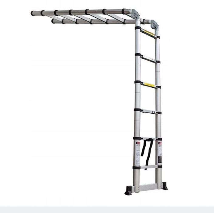 Телескопічна, алюмінієва складна драбина 3,8 м