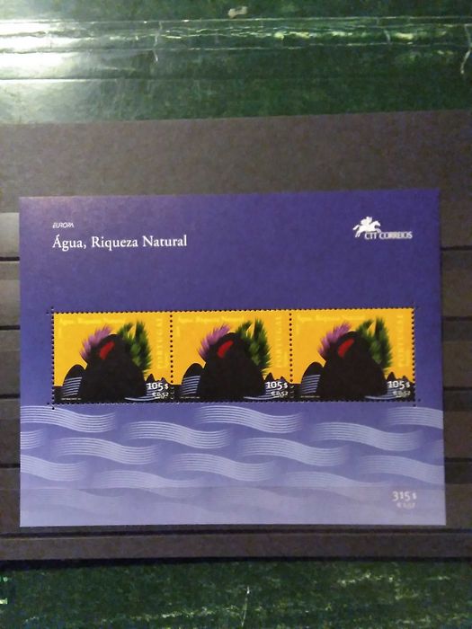 2001 Bloco Europa - Água Riqueza Natural MNH **