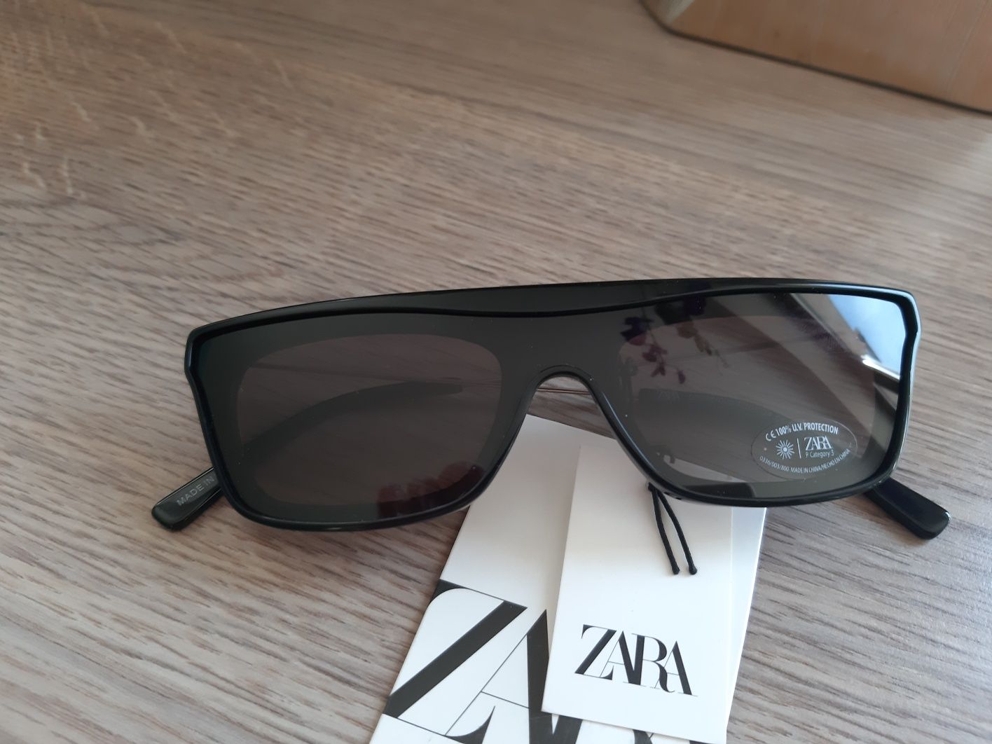 Okulary Zara nowe metka vintage czarne drucik damskie lato słońce