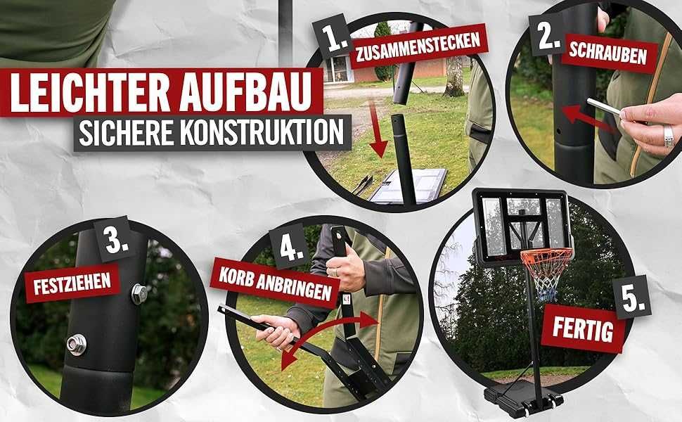 NOWY NAJLEPSZY KOSZ z obręczą na sprężynie  305-230 do koszykówki 3.05