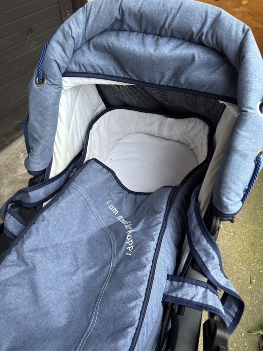 Wózek 3w1 niebieski BabyMerc