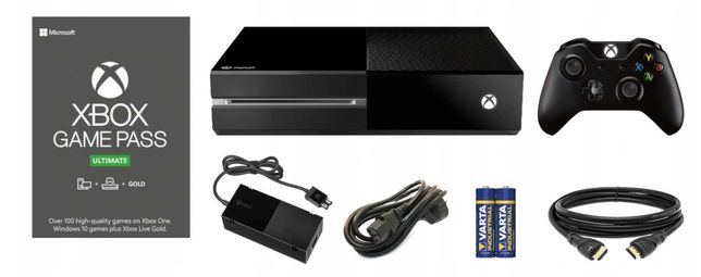 Konsola Xbox One FAT 500GB + Pad + Zasilacz KOMPLET + GRA GWAR 12 msc
