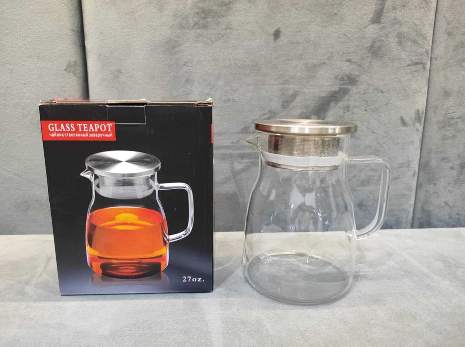 Zaparzarka, czajnik CNGLASS One-Touch 800ml. Stal nierdzewna !!