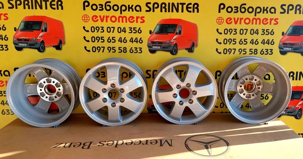 Діски 6 130 r16 титанові нові mercedes Sprinter w906 w907 w910 Crafter