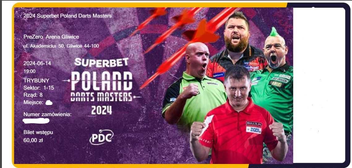 Bilety 2024 Superbet Poland Darts Masters