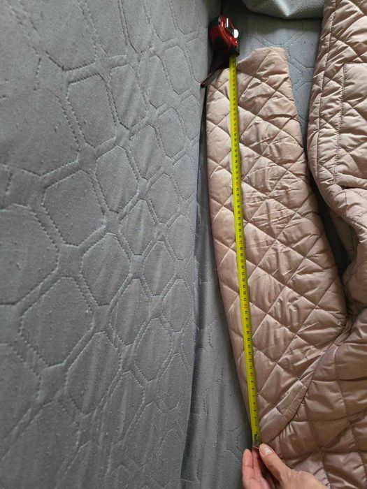 Пальто стьобане колір пудра М 46