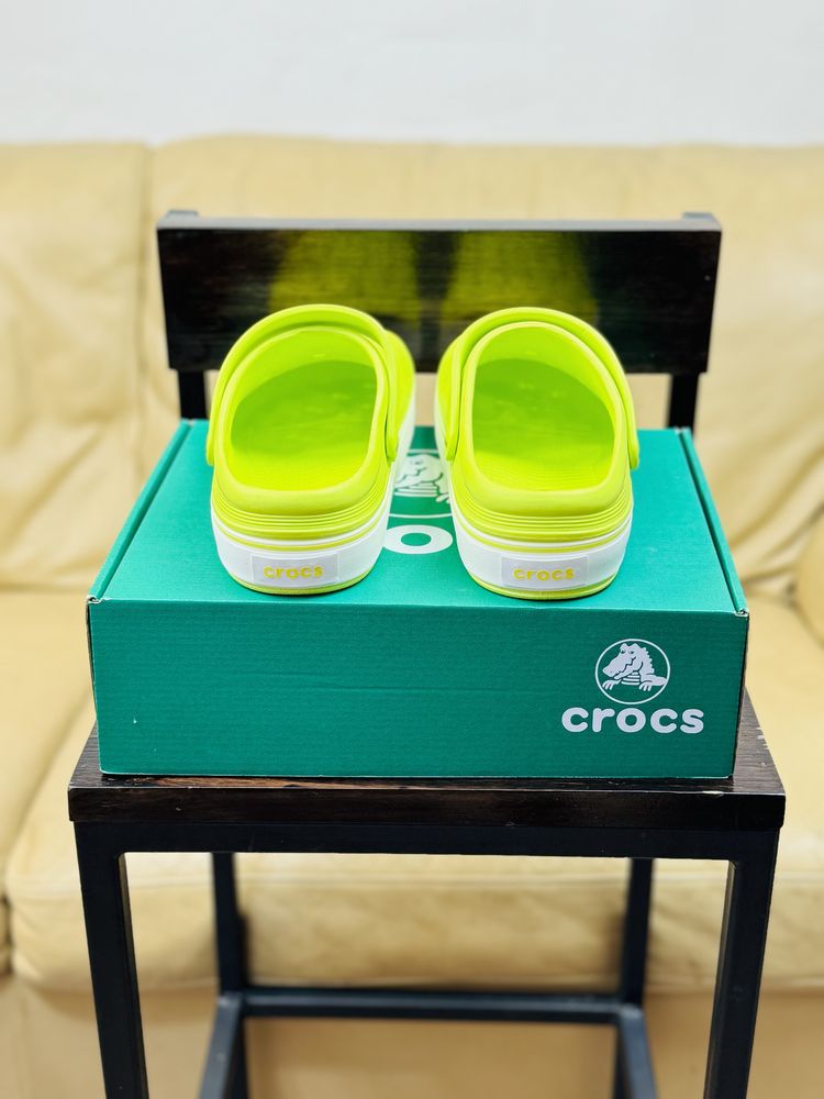 Лимонные кроксы Crocs Platform женские крокс Новинка 2024 сабо тапочки