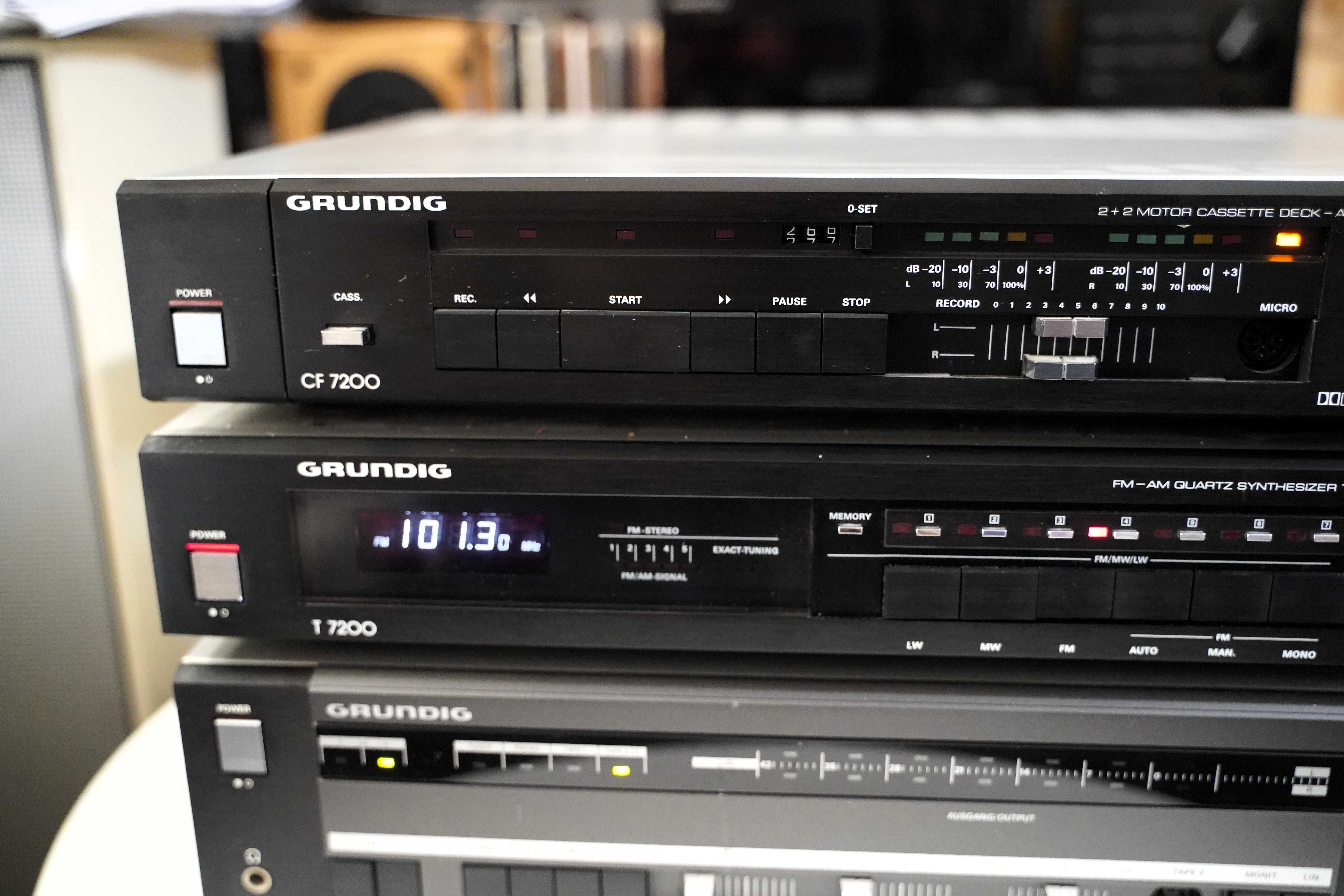 Wieża Grundig audiofilska seria 7200-deck,tuner,wzmacniacz