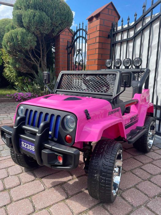 NOWE Auto na akumulator DUŻY JEEP 4×4 Samochód PILOT + LED + EVA 180W