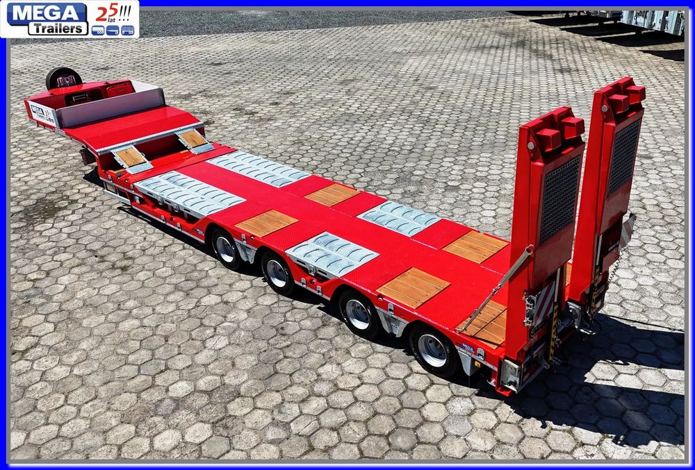 Mega Niskopodwoziowa 70 T DMC Kombajny, maszyny budowlane 18,60 m długości !!!  .: Z PLACU :. 4 x ZAGŁĘBIANA, osie 2+2 skrętne, najazdy hydr. + PTO !!