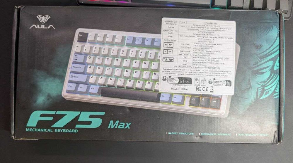 Механічна ігрова клавіатура Aula F75 MAX (з екраном)