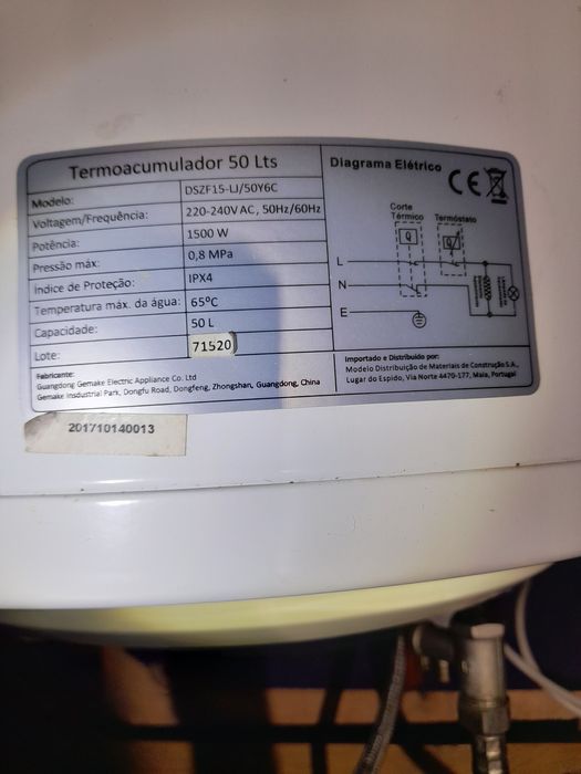 Termoacumulador 50L