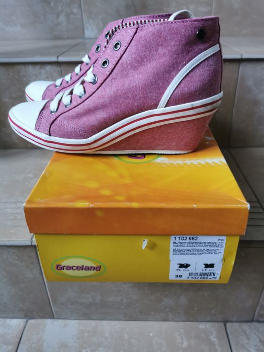 Tenisówki damskie na koturnie Graceland 38