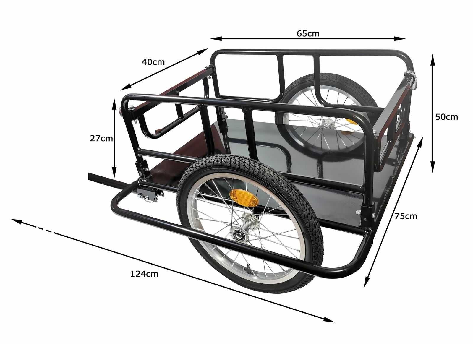 Przyczepka transportowa składana wózek rowerowy Red Loon Cargo  36kg