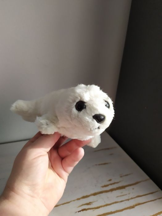 Biała foka foczka maskotka pluszak przytulanka