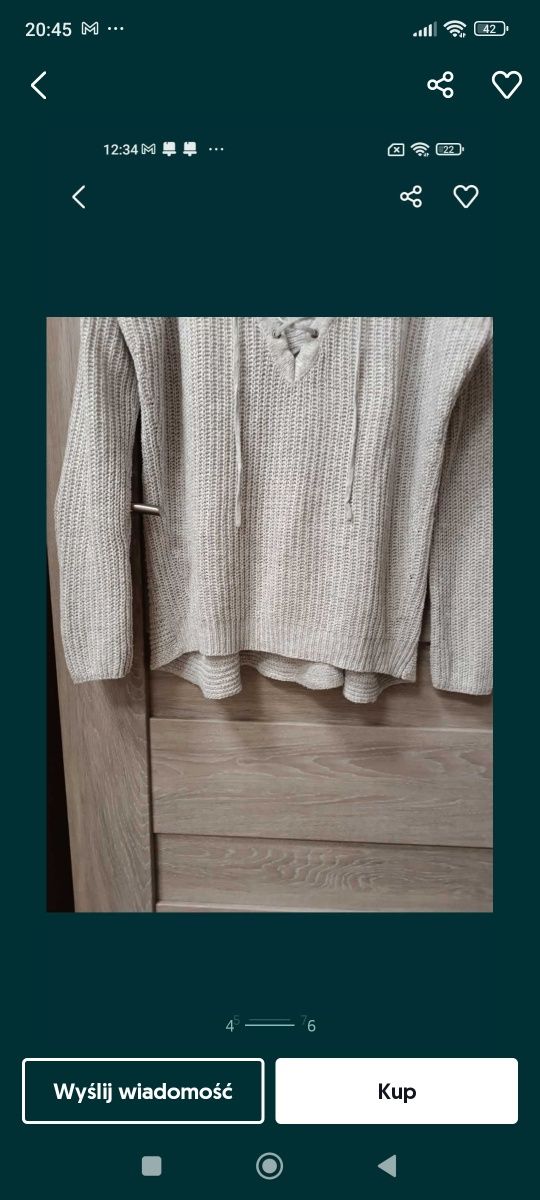 Sweter asymetryczny Only
