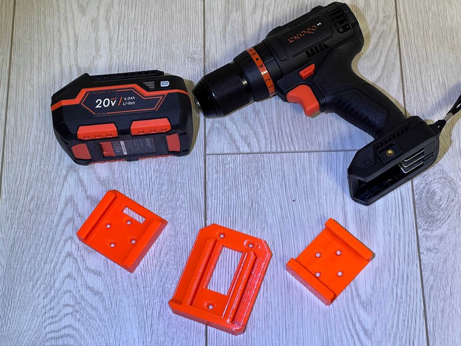 Тримач для акумулятора та інструменту Dnipro-M 20V 3д друк