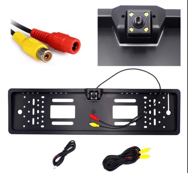 Номерная рамка с камерой заднего вида, камера заднего вида в авто