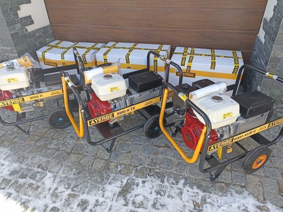 Бензо Генератор Хонда 8кВа/380В электростанция Ayerbe 8000H TX Испания