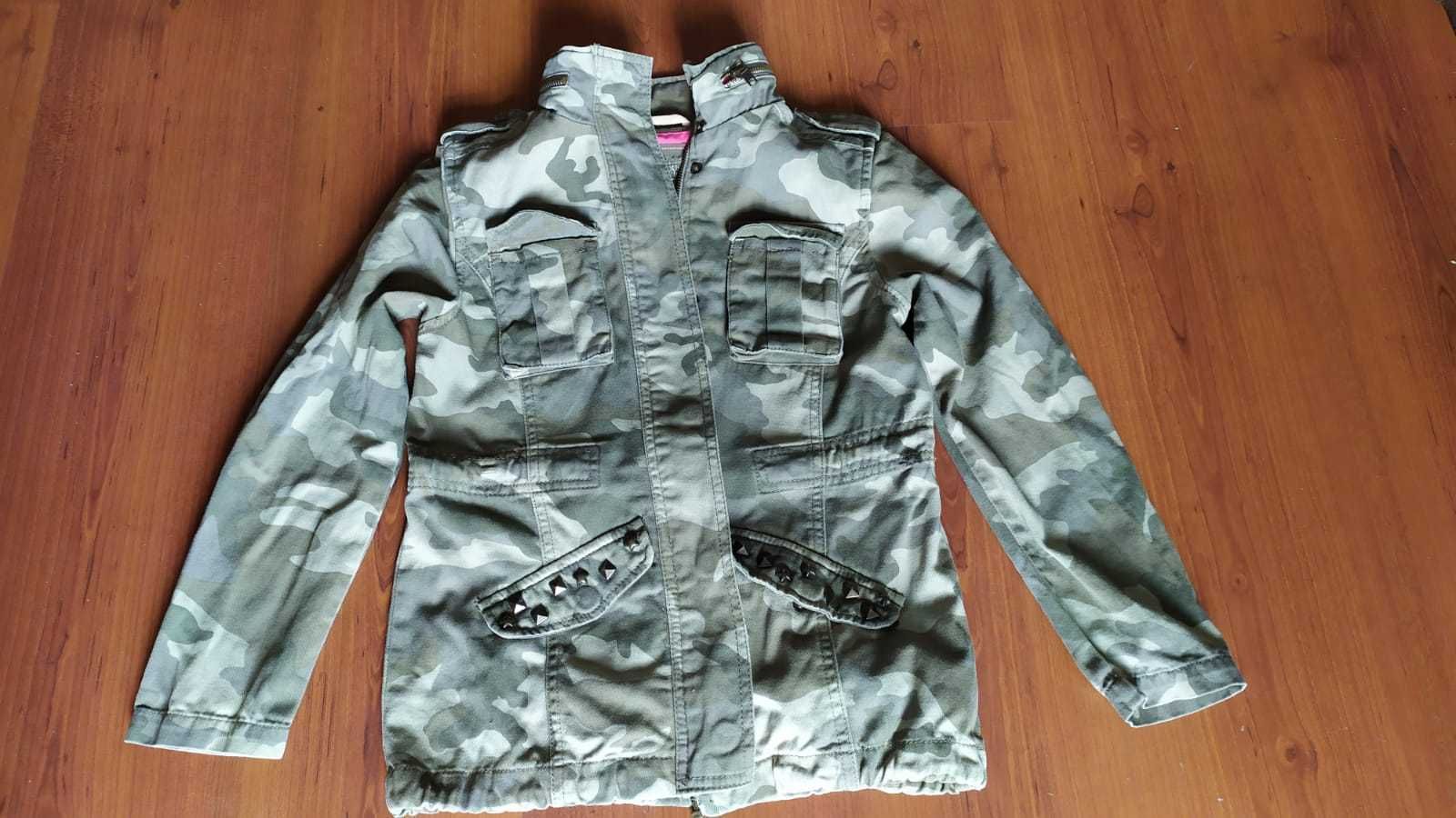 Kurtka bluza moro C&A here + there szaro zielony khaki rozmiar 140
