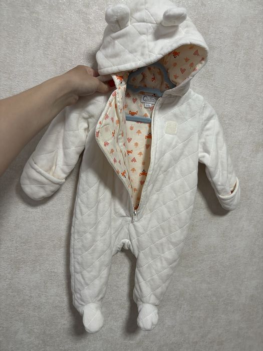 Дитячий комбінезон демісезонний велветовий 3/6 м