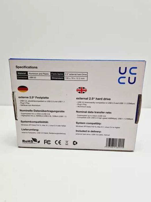 Hurricane GD25612 Zewnętrzny dysk twardy 500 GB 2,5" USB 3.0