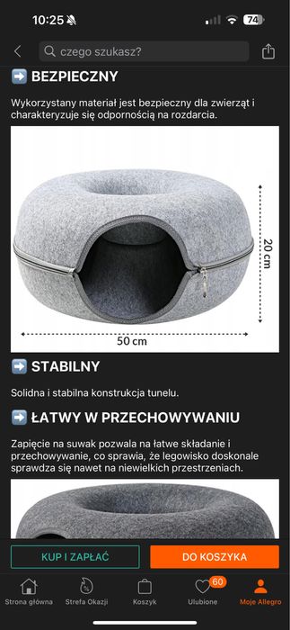 Zestaw 2x domek dla kota Trixie Luna / Donut