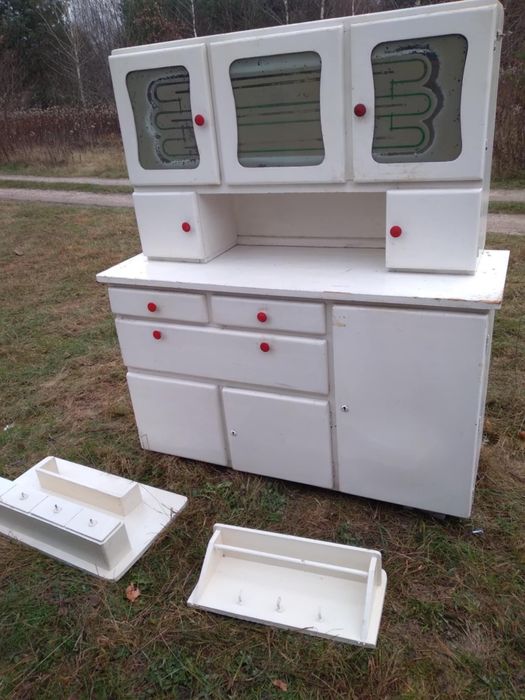 Komplet kuchenny byfyj kredens z półkami prl