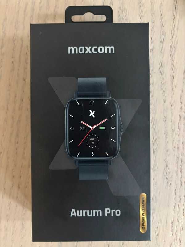 Smartwatch Maxcom FW55 aurum pro 38mm Czarny NOWY NIEUŻYWANY